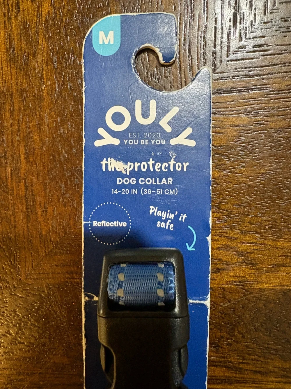 Nylon Reflective Dog Collar - Blue